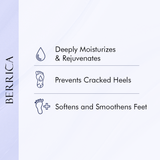 FOOT SOFTENING CREAM | Bilberry + Tea Tree | Prevents Cracked Heels & Deeply Moisturizes