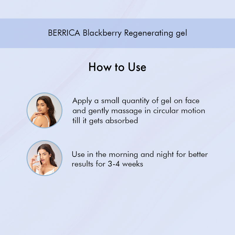 REGENERATING SKIN GEL | Blackberry + Hyaluronic Acid + Bakuchi Oil | Restructures Skin & Prevents Ageing