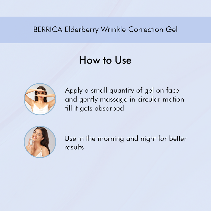 WRINKLE CORRECTION GEL | Elderberry + Hyaluronic Acid + Papaya | Improves Skin Elasticity